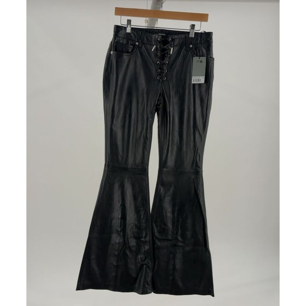 Zadig & Voltaire Corset Flare Leather Pants